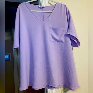 Oversized Lavender top, size Medium